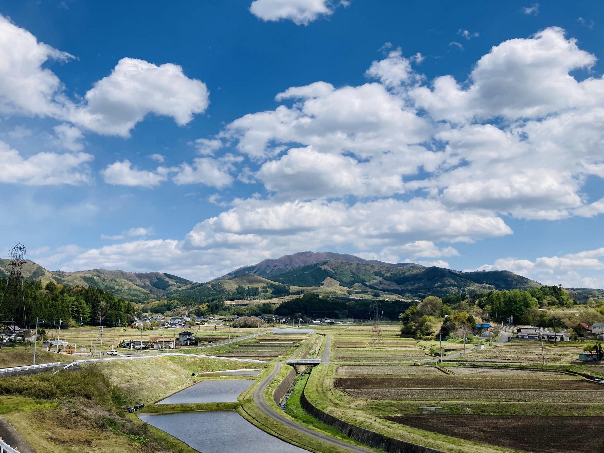 高山村の田園風景