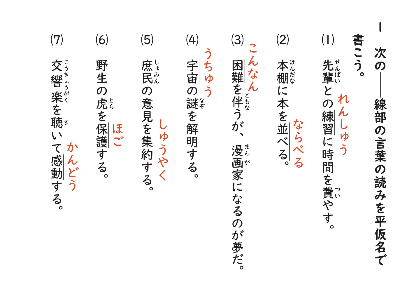 解答表示 イメージ