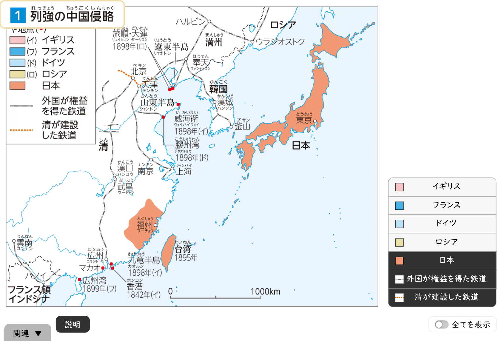 「眠れる獅子」を襲う列強 資料提示イメージ