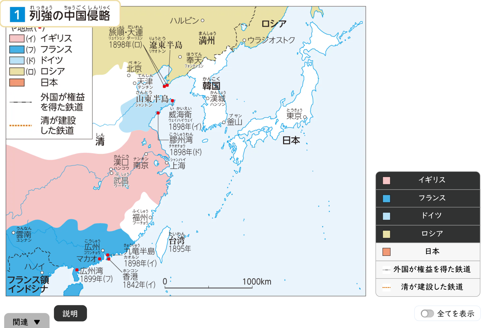 「眠れる獅子」を襲う列強 資料提示イメージ