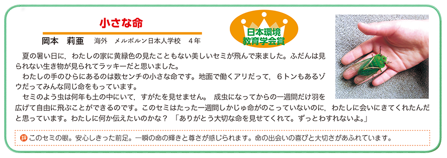 作品名［小さな命］の説明画像