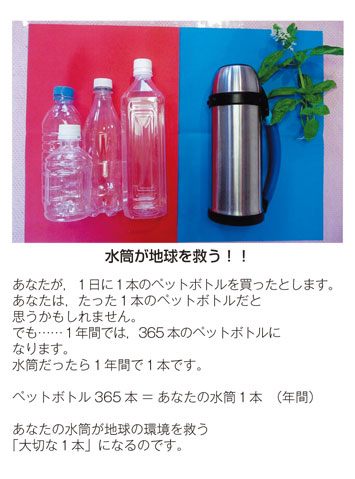 作品名［水筒が地球を救う！！］の説明画像