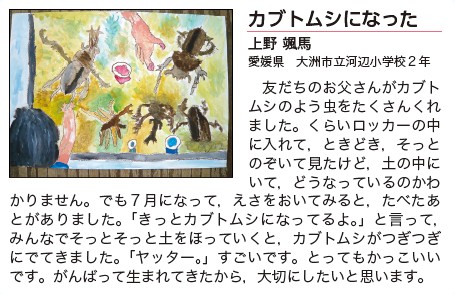 作品名［カブトムシになった］の説明画像