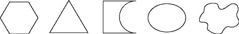 図形左からA，B，C，D，E