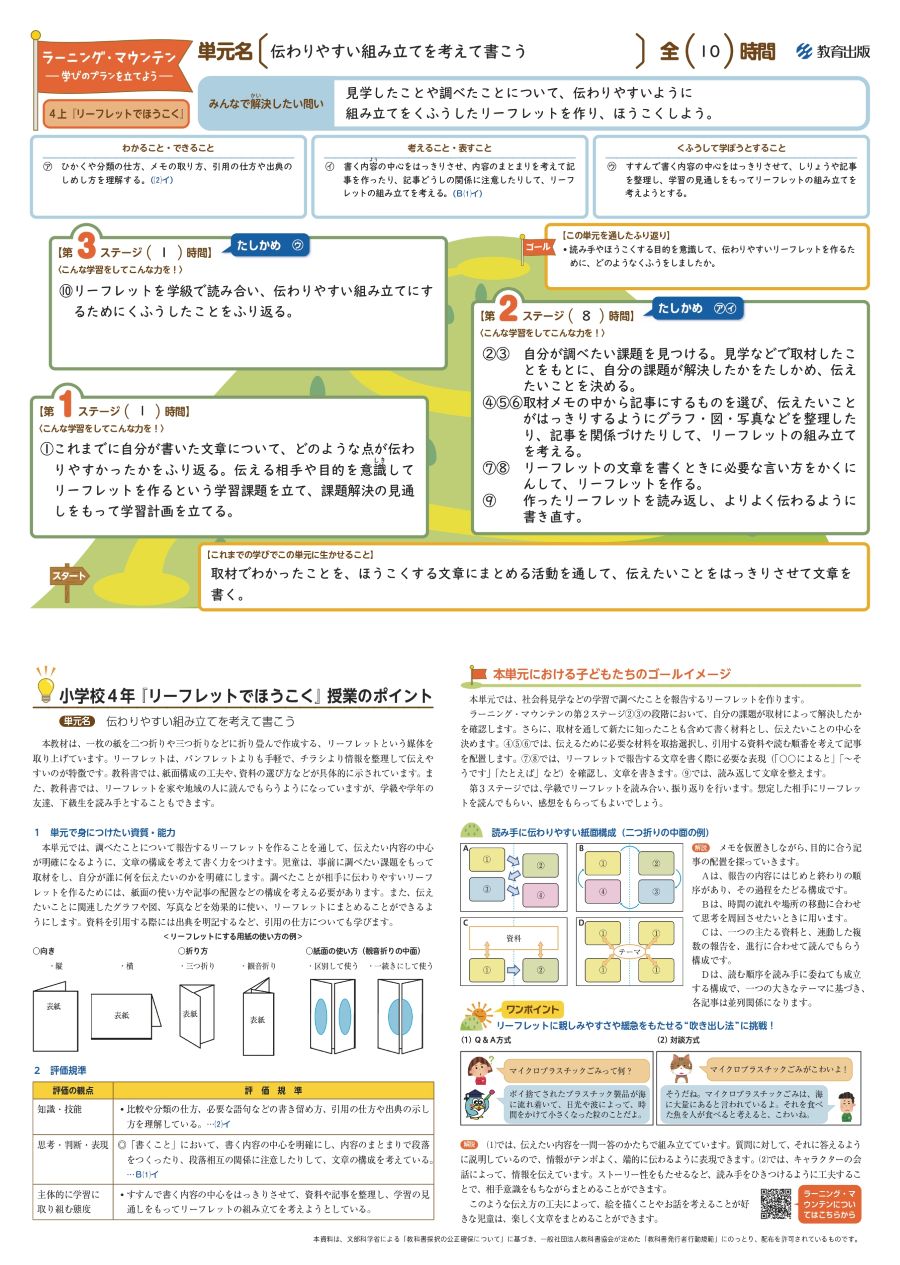 リーフレットでほうこく